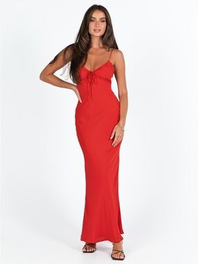 59. Princess Polly • NWT Emily Maxi Dress Red PTP 13”-18”